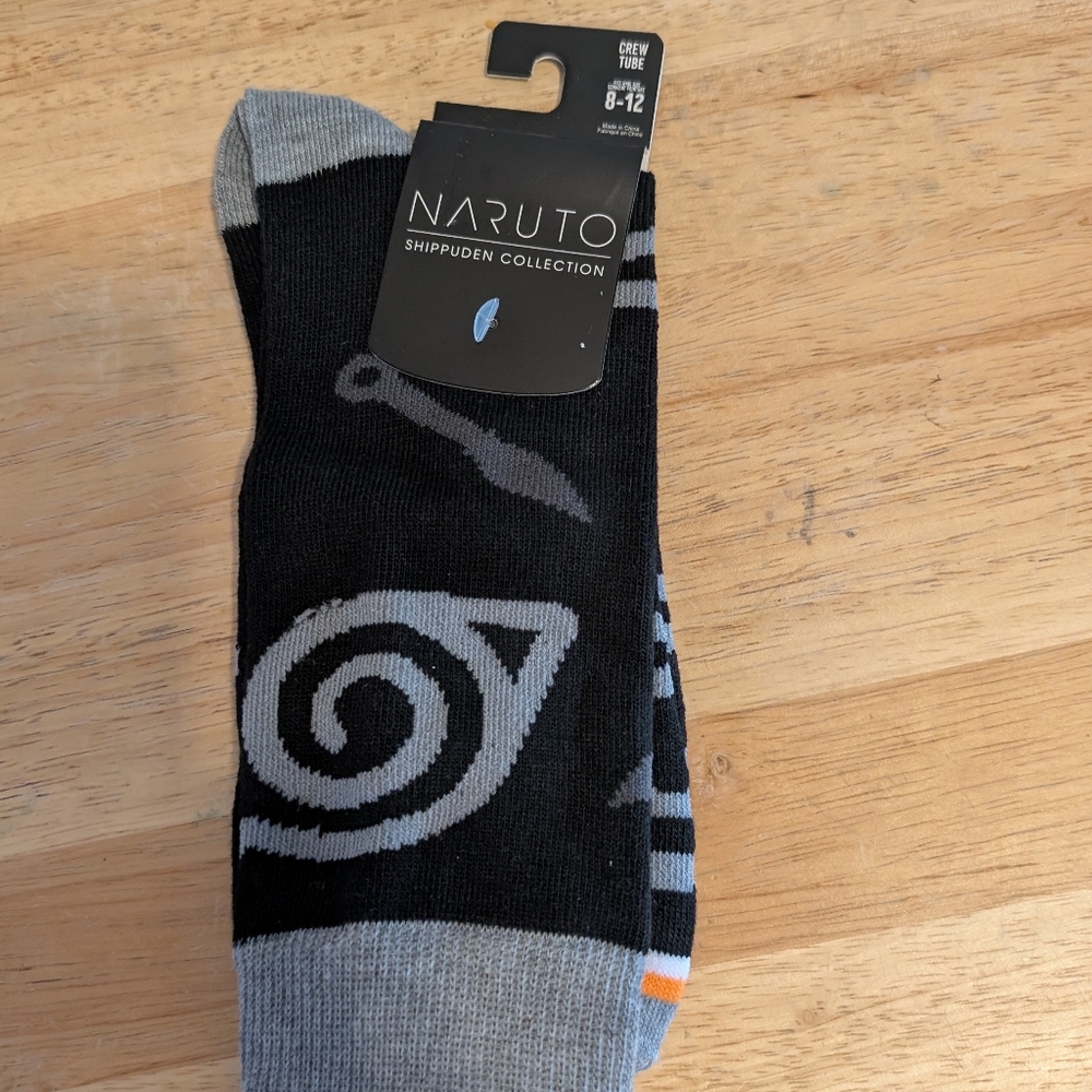 Black and Gray Socks Naruto Shippuden Socks Brand New With Tag